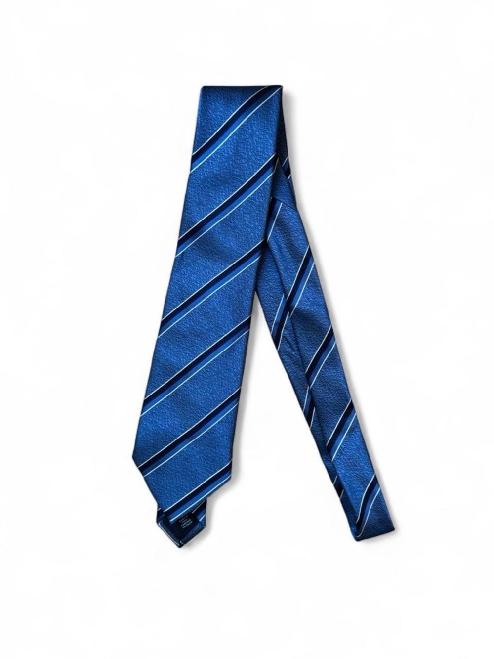 Ermenegildo Zegna Royal Blue Stripe Italian Silk Tie